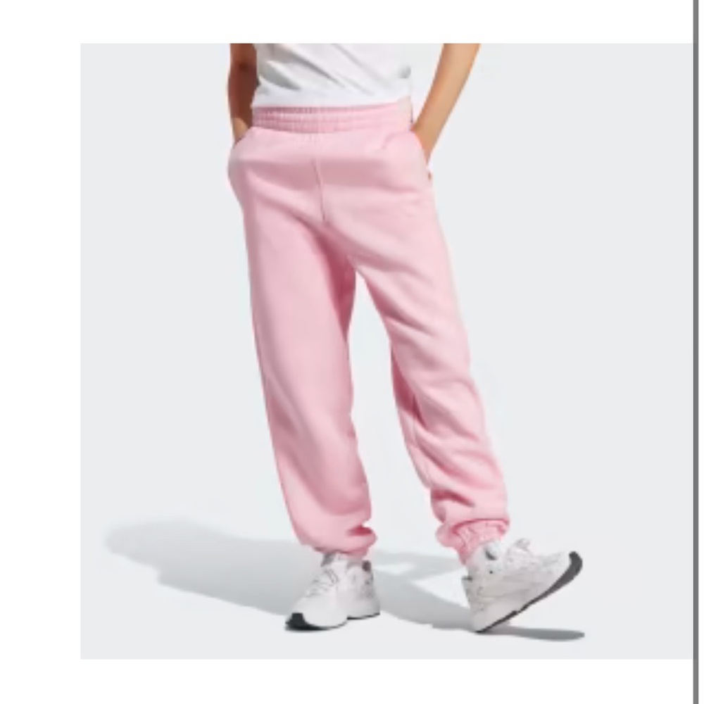 adidas essentials pink cropped Crewneck Sweat set - Picture 4 of 4